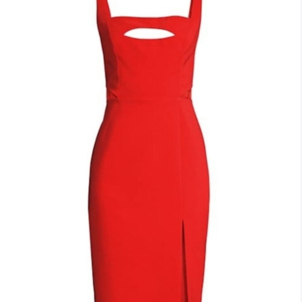 Aiden Mattox Sleeveless Cutout Sheath Dress